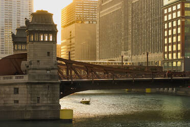 Bridge over Chicago River, Chicago, Illinois, United States - MINF12447