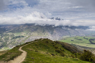 Clouds over mountain range, South Island, New Zealand - MINF12492