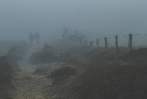 Paar geht im Nebel - IHF00136