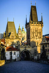 Gebäude im Stadtbild von Prag, Tschechische Republik - MINF12509