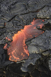 Molten lava glowing near dried lava - MINF12667