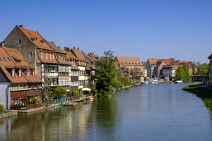 Altstadt Klein-Venedig, am Regnitzufer, Bamberg, Bayern, Deutschland - LBF02600