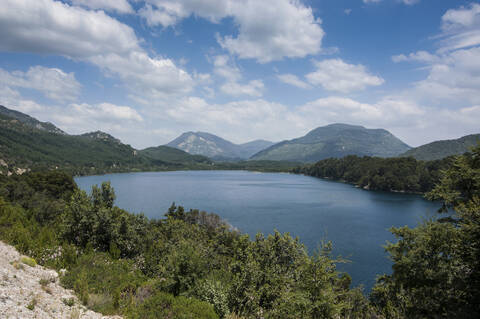 Bergsee, Straße der sieben Seen, Argentinien, Südamerika, lizenzfreies Stockfoto