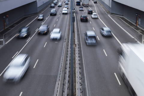Straßenverkehr, Mittlerer Ring, München, Deutschland, lizenzfreies Stockfoto