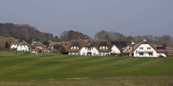 Reetdachhäuser, Groß Zicker, Mönchgut, Rügen, Deutschland - WIF03943