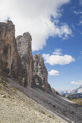 Tre Cime di Lavaredo, Nature Park Tre Cime, Unesco World Heritage Natural Site, Sexten Dolomites, Italy - GWF06113