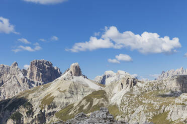 Monte Rudo, Torre dei Scarperi, Hochebenkofel, Mitterebenkofel, Gebiet der Drei Zinnen, Naturpark Drei Zinnen, Unesco Weltnaturerbe, Sextner Dolomiten, Italien - GWF06118