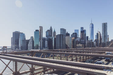 Brooklyn Bridge und Skyline, New York City, USA - MMAF00981