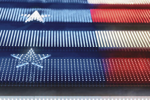 Detail der digitalen Flagge der Vereinigten Staaten am Times Square, Manhattan, New York City, USA - MMAF01046