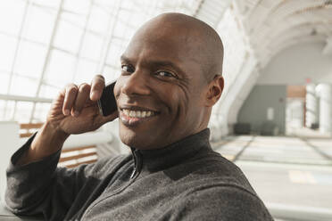 African American man talking on cell phone - BLEF07658