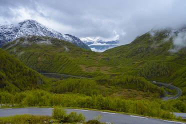 Mountains and mountain road, Norway - RJF00825