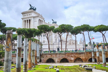 Trajans Forum, Monumento a Vittorio Emanuele II, Forum Romanum, Rom, Italien - MRF02042