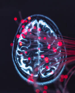 Neurowissenschaften, Glasfasern, die Daten durch das Gehirn transportieren - ABRF00416