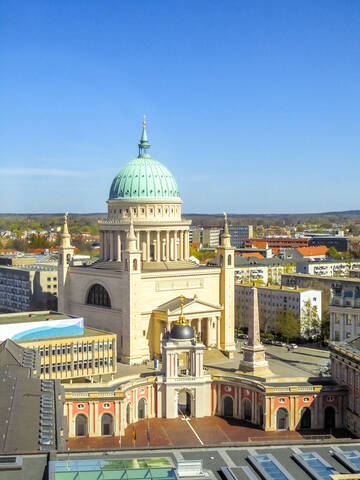 Deutschland, Potsdam, Blick auf die St. Nikolaus-Kirche, lizenzfreies Stockfoto