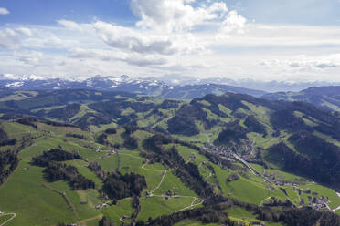 Luftaufnahme von Necker, Kanton St. Gallen, Schweiz - FBAF00806