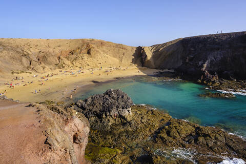 Playas de Papagayo, Lanzarote, Spanien, lizenzfreies Stockfoto