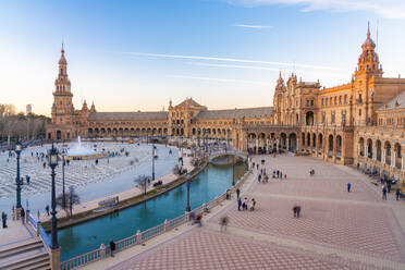 Langzeitbelichtung der Plaza de Espana, Sevilla, Spanien - TAMF01579