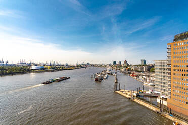 Harbor and Landing Stages fom above, Hamburg, Germany - TAMF01592