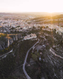 Cuenca bei Sonnenuntergang, Kastilien-La Mancha, Spanien - RSGF00234