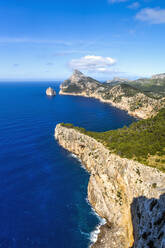 High angle idyllic view of Cala Agulla in Majorca, Spain - PUF01655