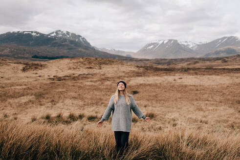 Wanderer an der frischen Luft, Trossachs National Park, Kanada - CUF52497