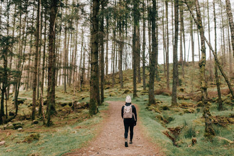 Wanderer im Trossachs-Nationalpark, Kanada, lizenzfreies Stockfoto