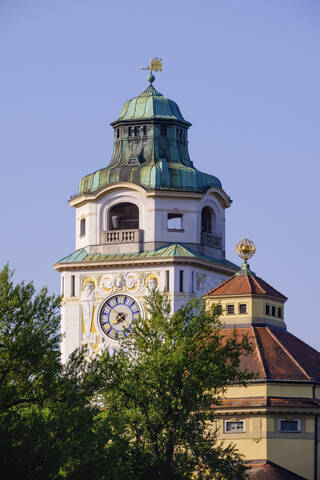 Deutschland, Oberbayern, München, Turm des Mullerschen Volksbades, lizenzfreies Stockfoto