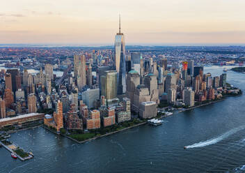 Aerial view of New York City cityscape, New York, United States - BLEF08882