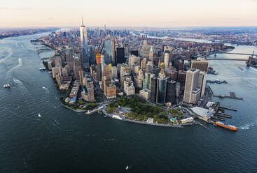 Aerial view of New York cityscape, New York, United States - BLEF08884