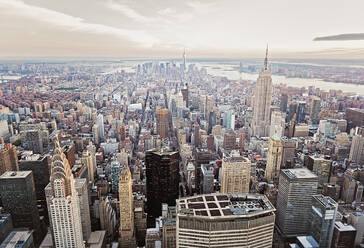 Aerial view of New York cityscape, New York, United States - BLEF08885