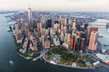 Aerial view of New York cityscape, New York, United States - BLEF08888