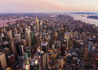 Luftaufnahme der Stadt New York, New York, Vereinigte Staaten - BLEF08889