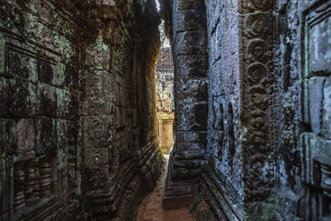 Interior of ancient temple at Angkor Wat, Siem Reap, Cambodia - BLEF09047