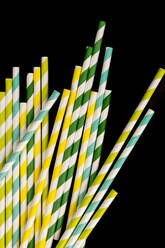 Studio shot of striped drinking straws - AWDF00754