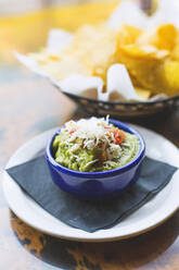 Guacamole und Tortilla-Chips - BLEF09296