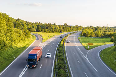 Germany, Baden-Wurttemberg, Traffic on highway - WDF05317