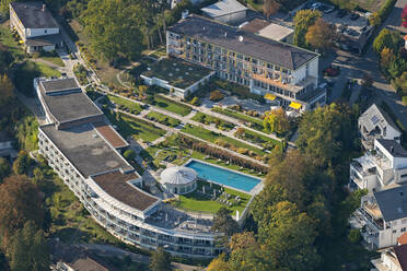 Germany, Baden-Wurttemberg, Uberlingen, Aerial view of Buchinger Wilhelmi clinic - SHF02211
