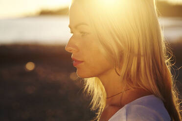 Caucasian woman at beach - BLEF09694