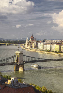 Brücke über das Hafenbecken, Budapest, Ungarn - BLEF09912