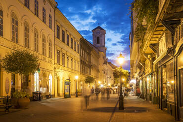 Blurred view of people in street, Budapest, Hungary - BLEF09917