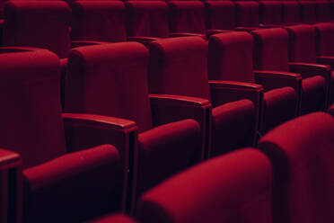 Red theater seats in a row - FSIF04247