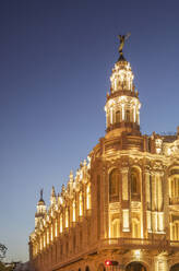 Illuminated historical building and sunset sky - BLEF10604