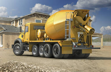 Mixing truck at construction site - BLEF11071