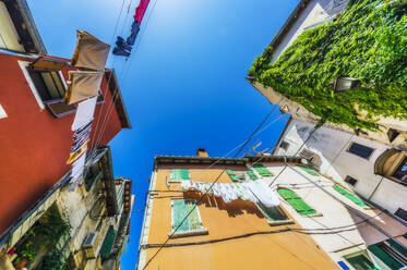 Houses in a narrow alley at Rovinj, Istria, Croatia - THAF02558