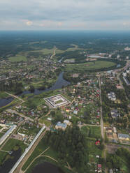 Aerialview of Tikhvin town,Leningradskaya region, Russia - KNTF02920