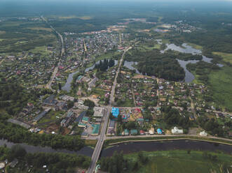 Aerialview of Tikhvin town,Leningradskaya region, Russia - KNTF02923