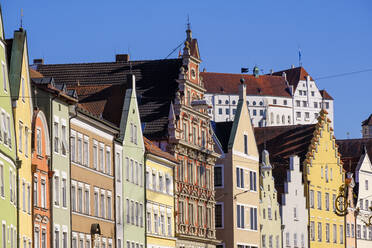 Houses at the old town of Landshut, Lower Bavaria, Germany - SIEF08823