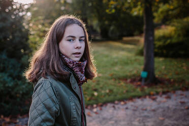 Portrait of young girl in a park - OGF00078