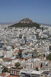 Luftaufnahme der Stadt Athen und der Berge, Attika, Griechenland - BLEF11971