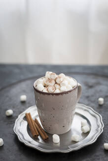 Tasse heiße Schokolade mit Marshmellows - JUNF01704